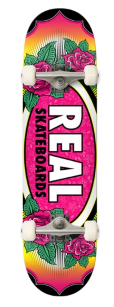 Real Roses Oval Logo Complete Skateboard 8.0