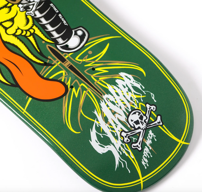 Santa Cruz 9.23in Meek Green Pinstripe Slasher Skateboard Deck