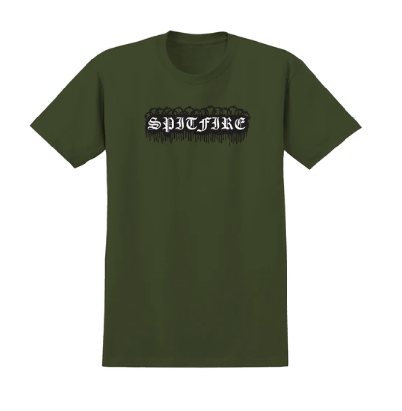 Spitfire OLD E Barbed Wire T-Shirt Military Green