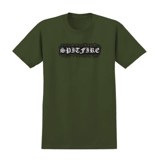 Spitfire OLD E Barbed Wire T-Shirt Military Green