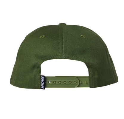 Spitfire OLD E Barbed Wire Snapback Hat Military Green