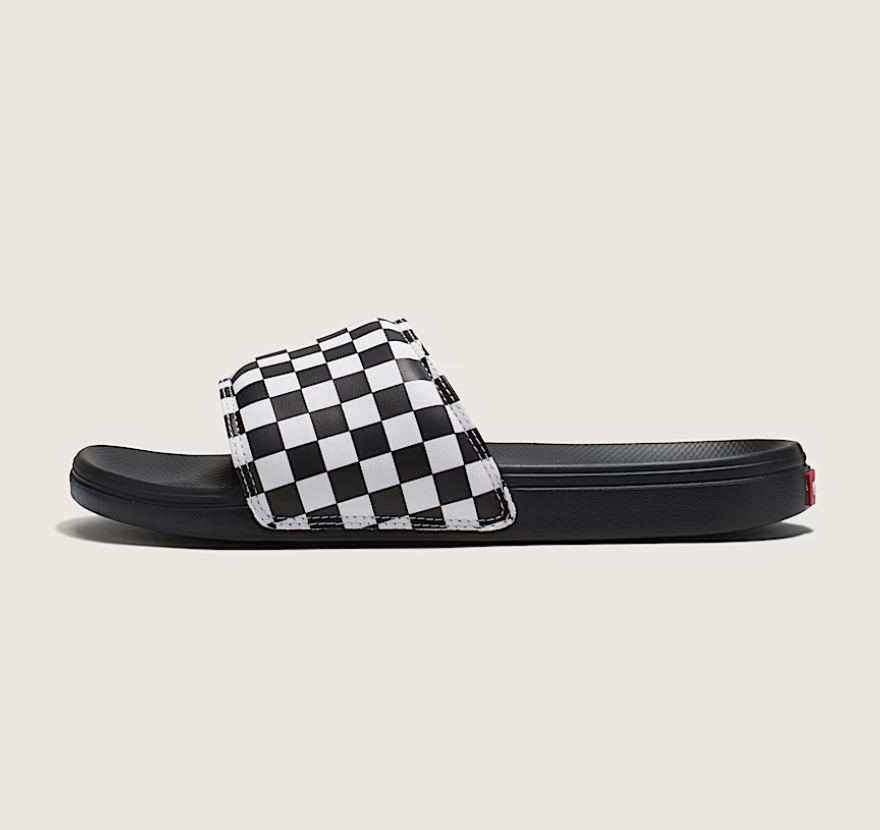 Vans La Costa Slide-On Checkerboard White Black
