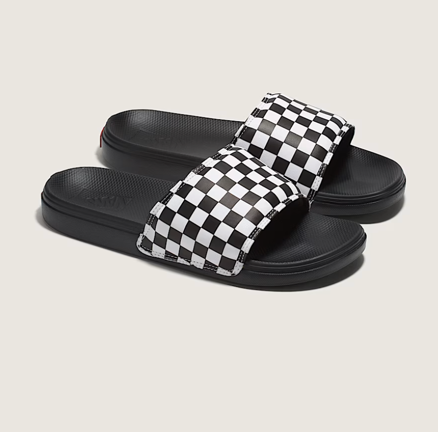 Vans La Costa Slide-On Checkerboard White Black