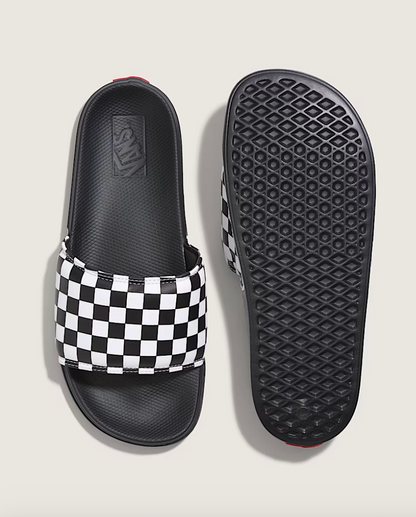 Vans La Costa Slide-On Checkerboard White Black
