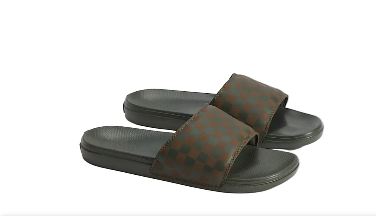 Vans La Costa Slide-On Obsidian Fern Checkerboard