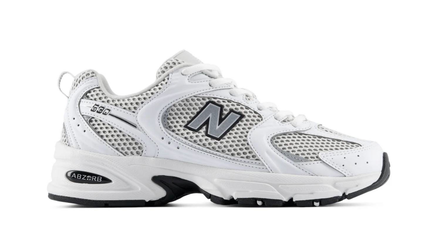 New Balance 530 White Silver Metallic