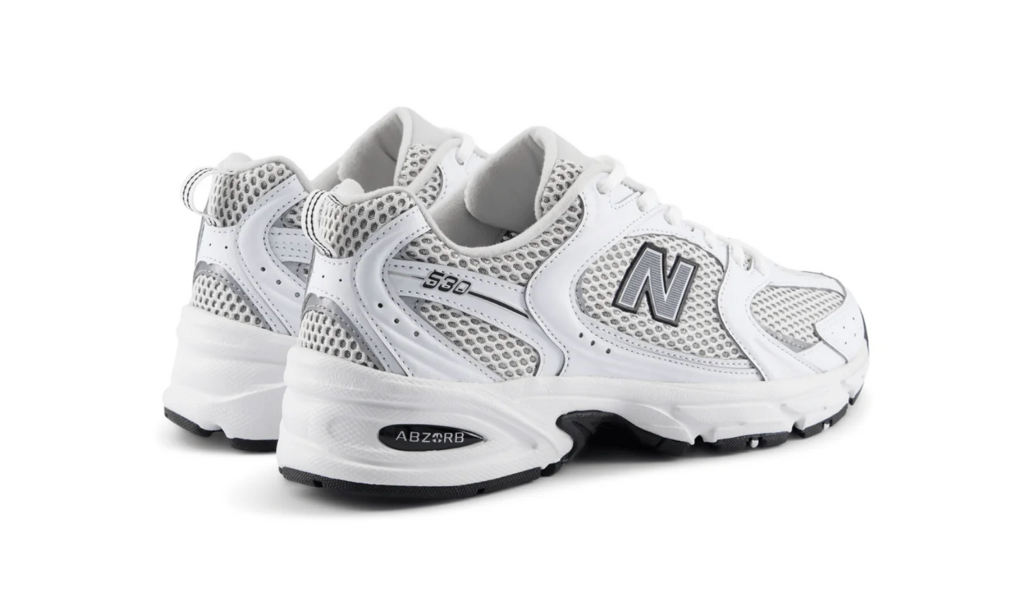 New Balance 530 White Silver Metallic