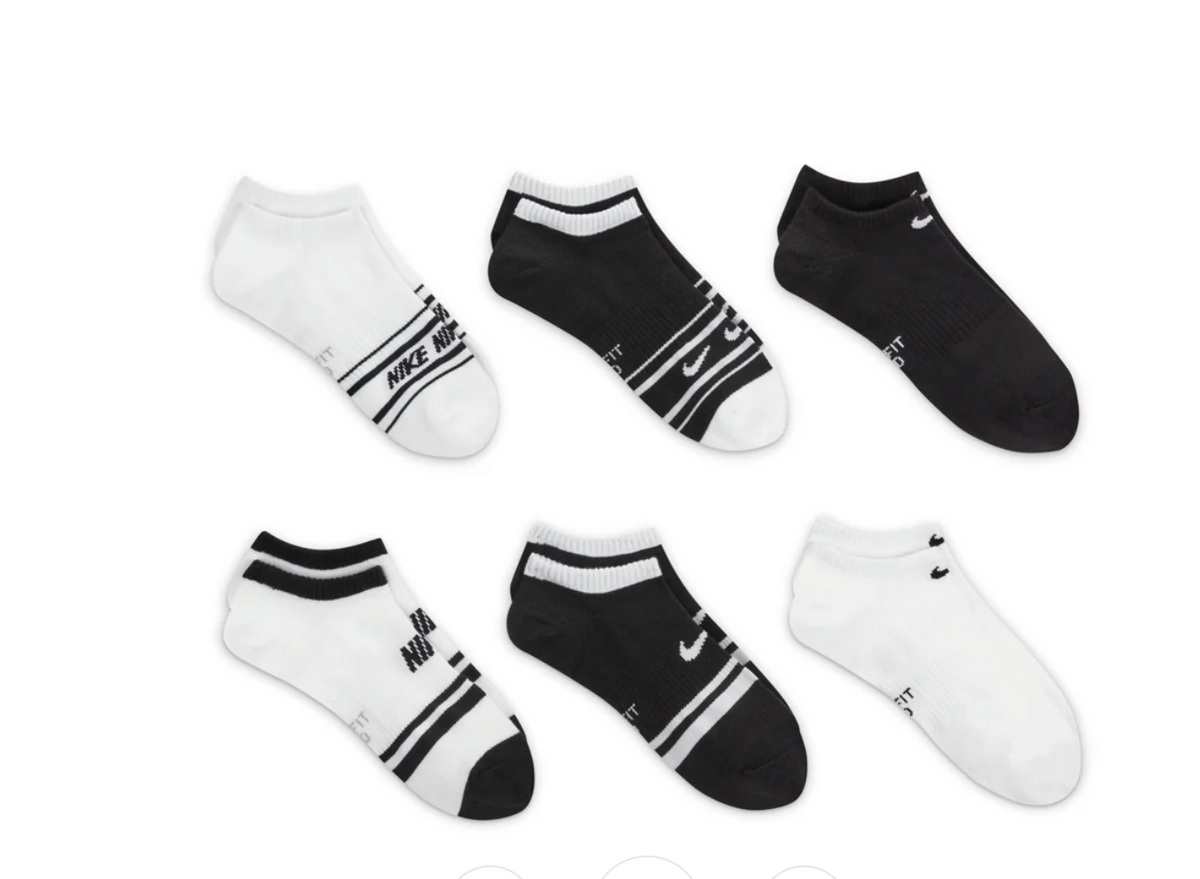 Nike Everyday Lightweight Dri-Fit No Show Socks 6-Pack