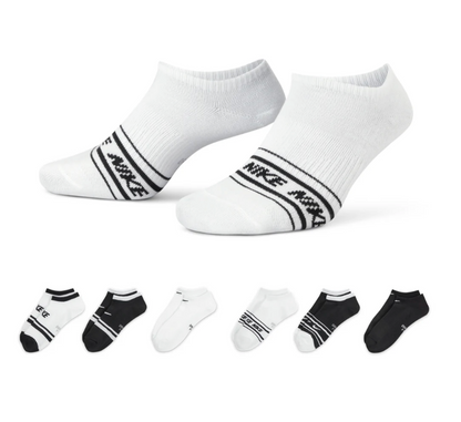 Nike Everyday Lightweight Dri-Fit No Show Socks 6-Pack
