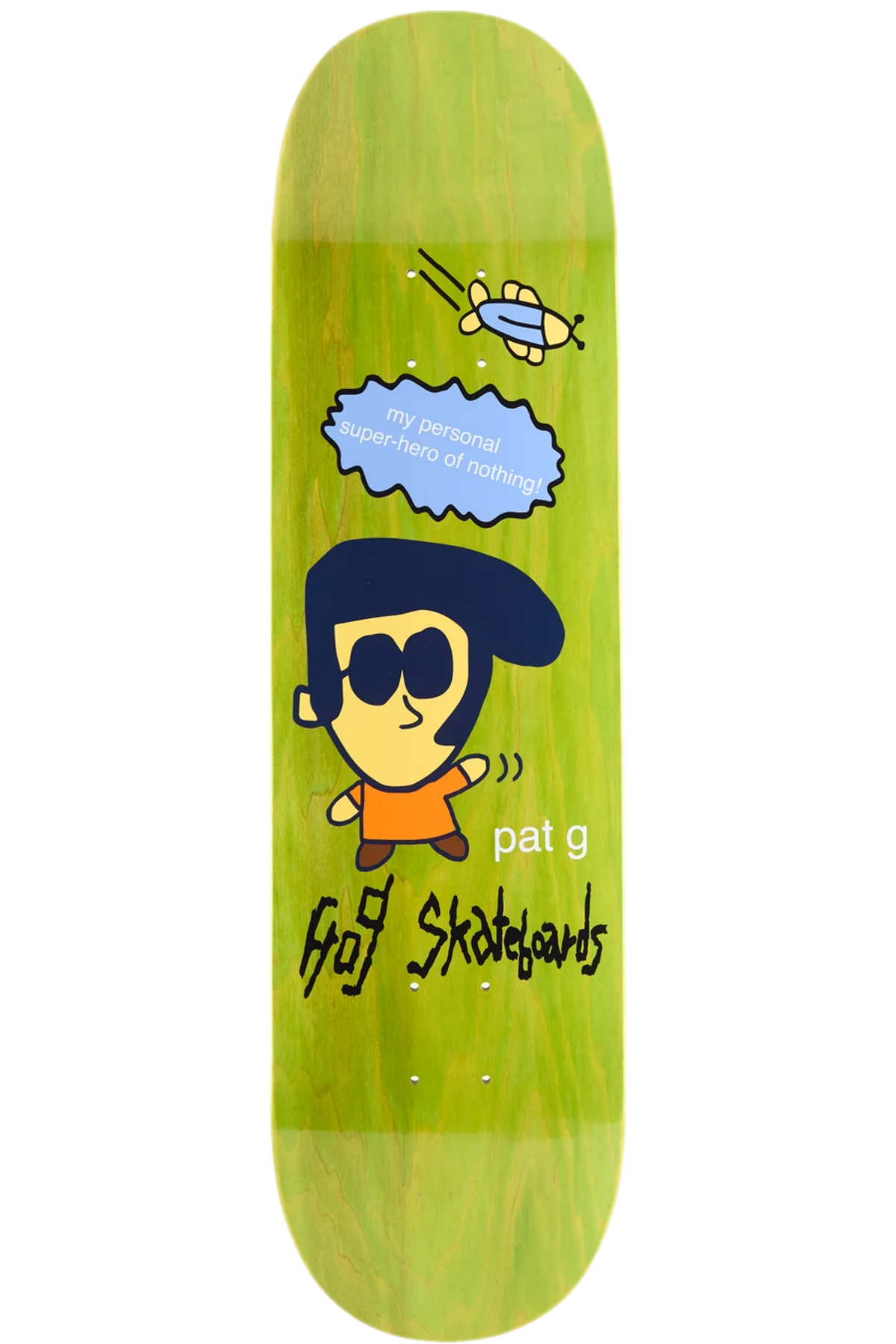 Frog Super Hero Pat G Skateboard Deck 8.5