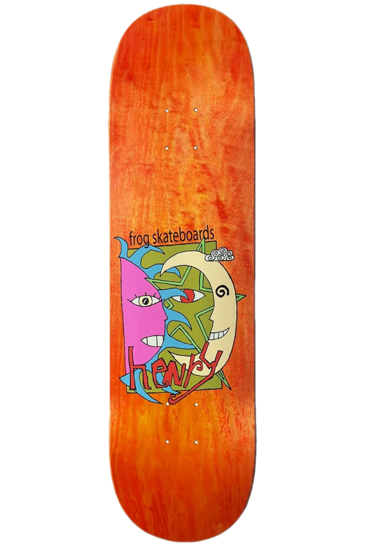 Frog Sun Star Moon Dustin Henry Skateboard Deck 8.25
