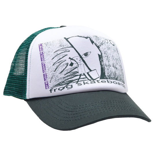 Frog R U Going With Me? Trucker Hat Green