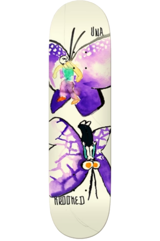 Krooked Una Butterflies Skateboard Deck 8.25