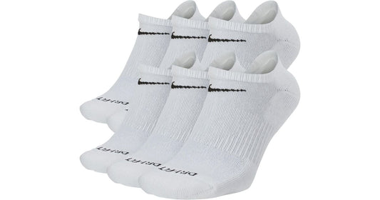 Nike Everyday Plus Cotton Cushioned No-Show Socks White (6 Pairs)