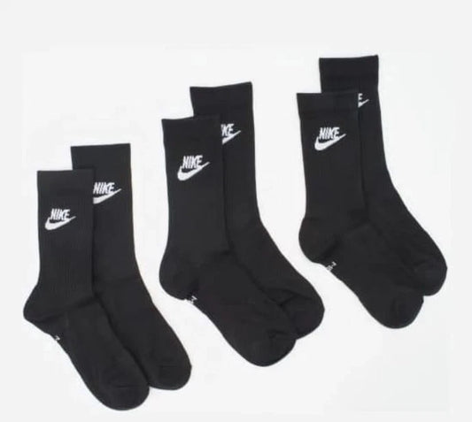 Nike Everyday Essential Dri-Fit Crew Socks Black 3-Pack