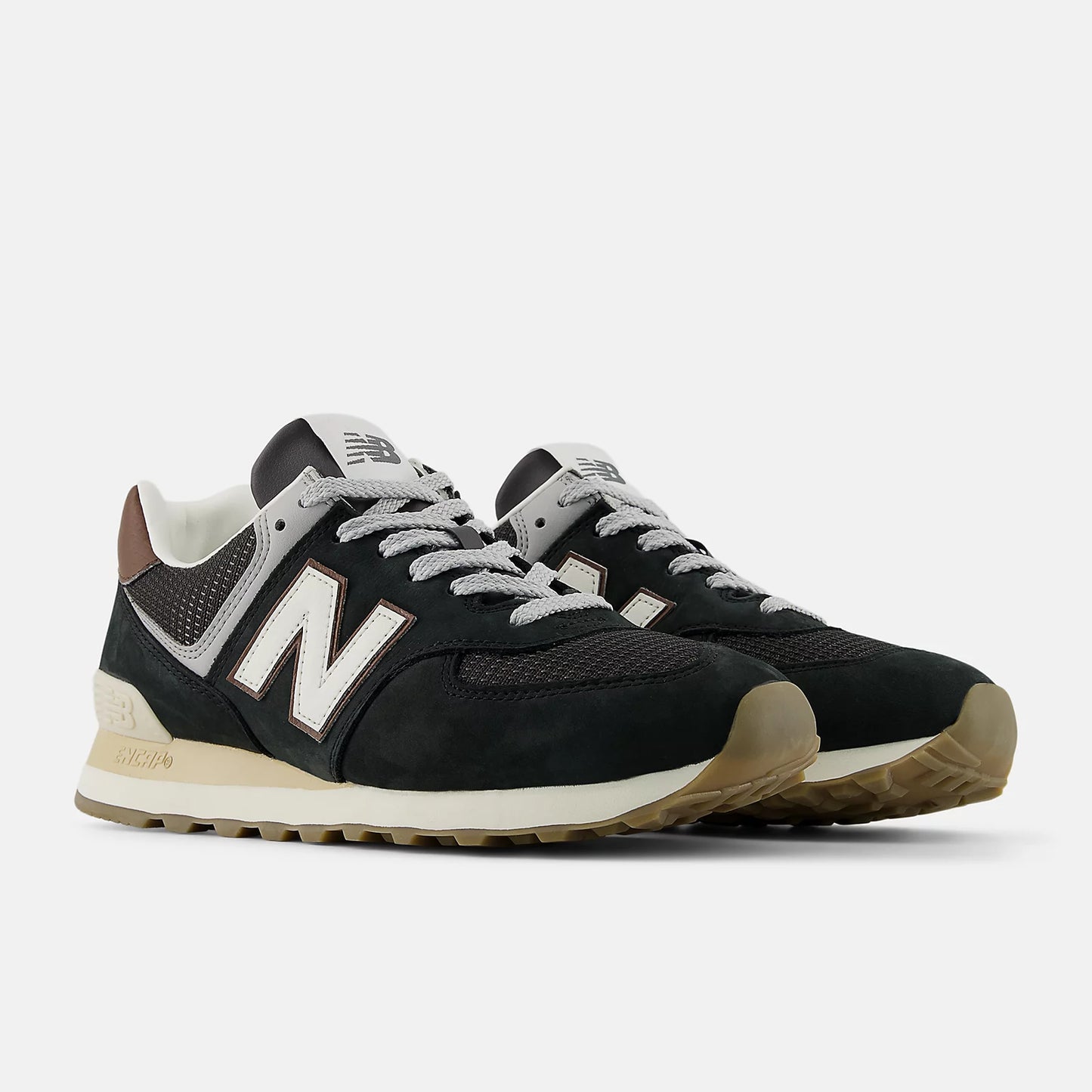 New Balance 574 Brown Silver Metallic