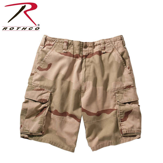 Rothco Vintage Camo Paratrooper Cargo Shorts Tri-Color Desert