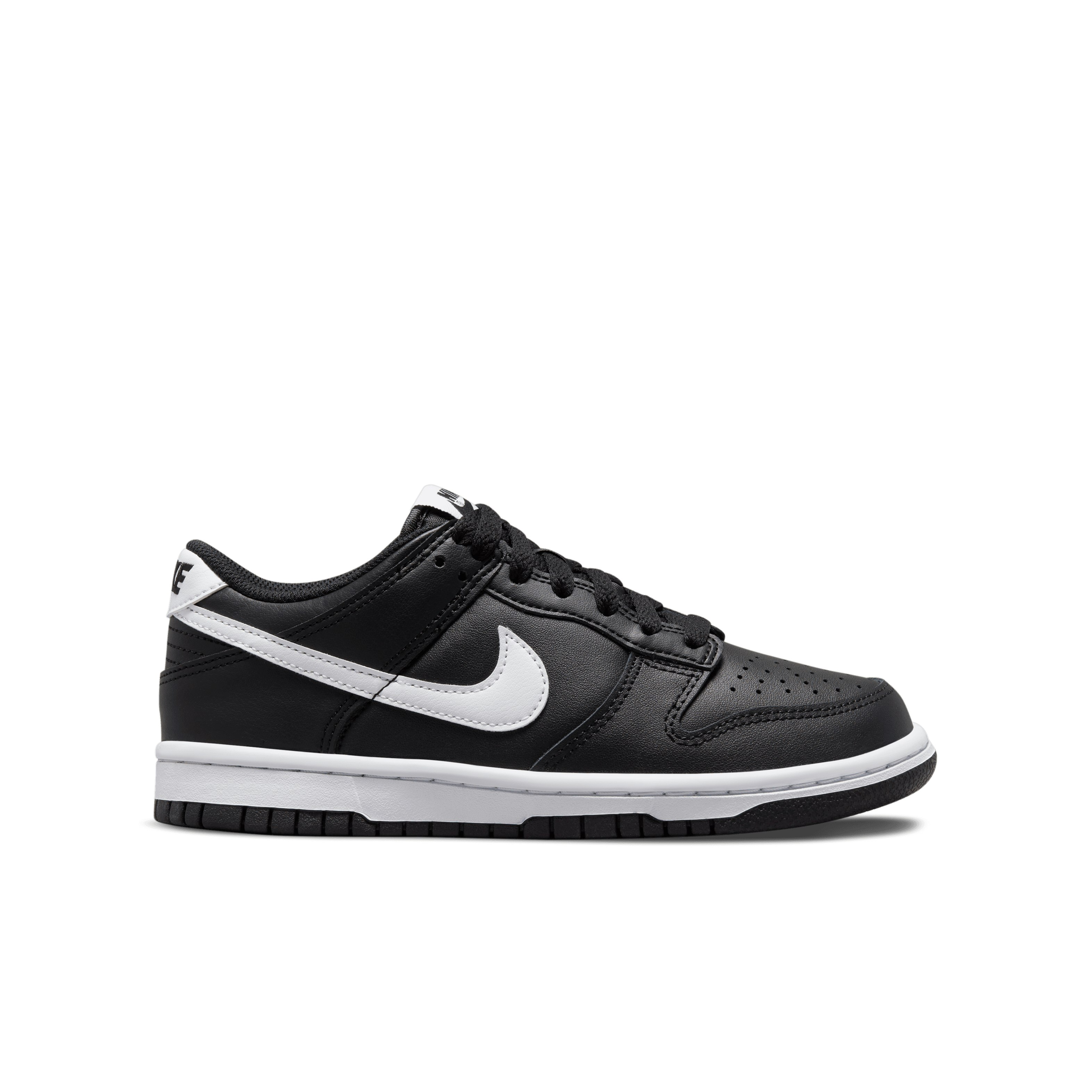 Nike Kids Dunk Low Black White (GS) | Double R Kicks