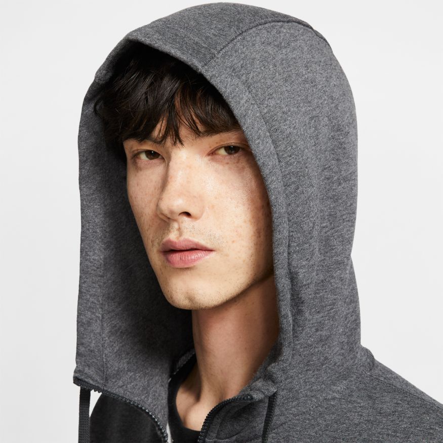 Nike Club Fleece Zipper Hoodie Grey White