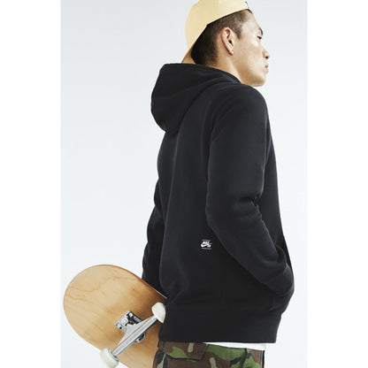 Nike SB Pullover Embroidered Logo Hoodie Black