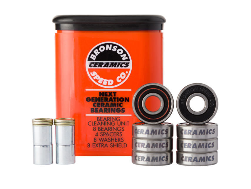 Bronson Ceramic Skateboard Bearings Box of 8