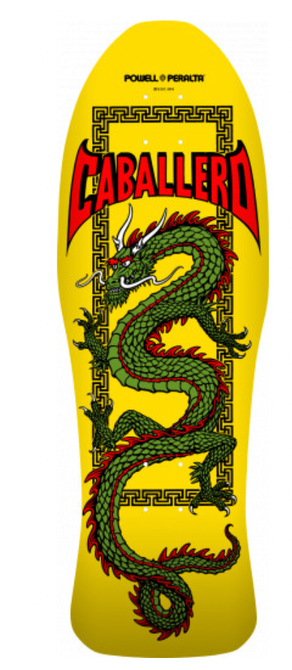 Powell Peralta Steve Caballero Dragon Skateboard Deck Yellow - 10 x 30