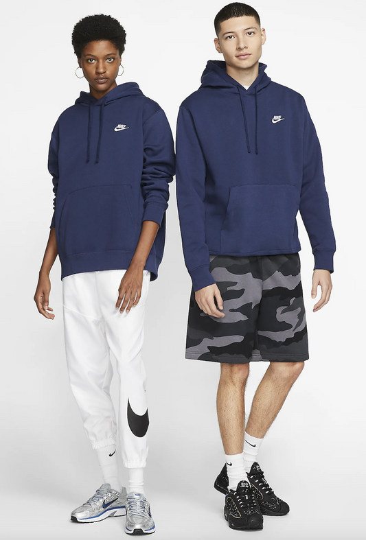 Nike Club Fleece Pullover Hoodie Navy