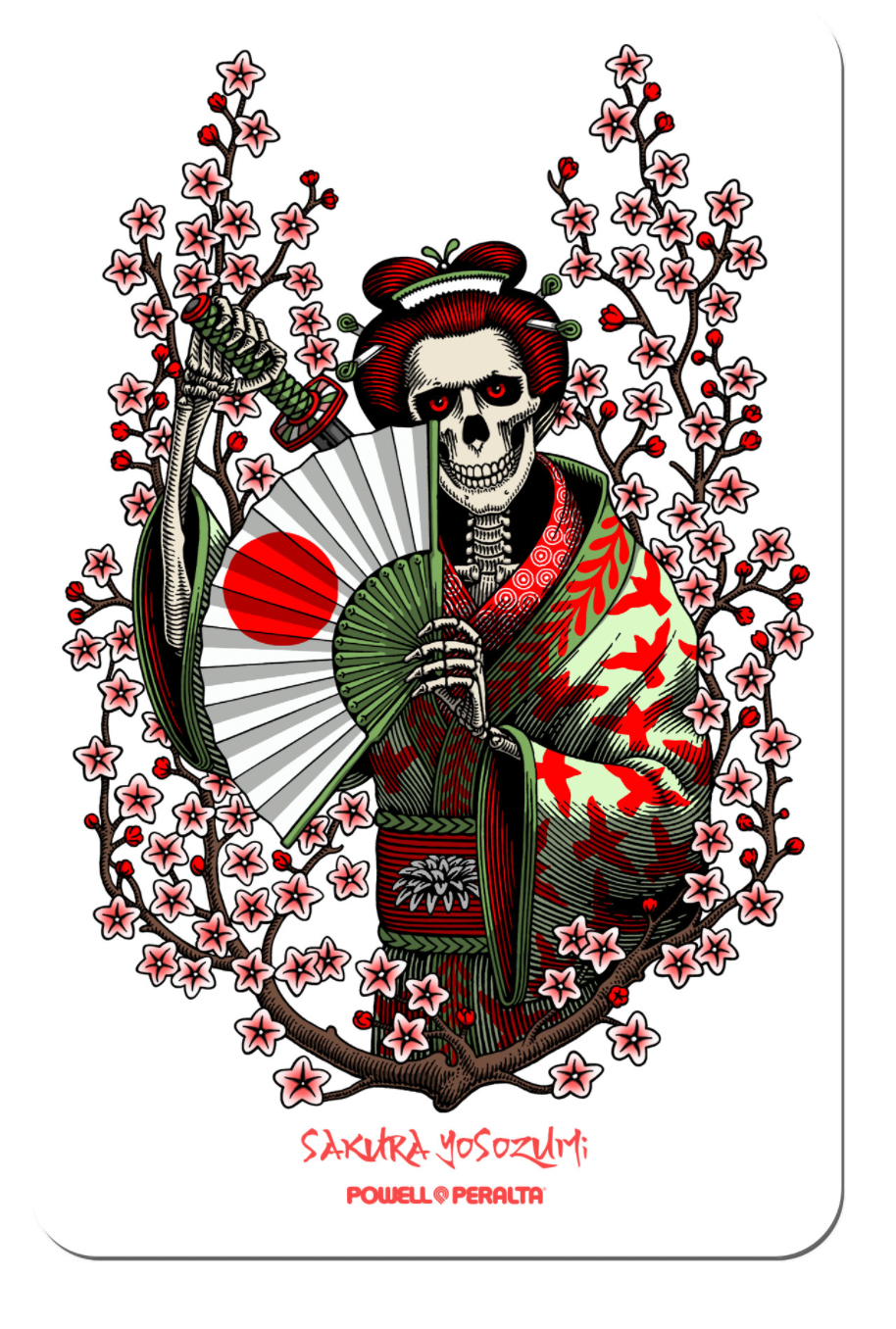 Powell Peralta Sakura Yosozumi Samurai Sticker