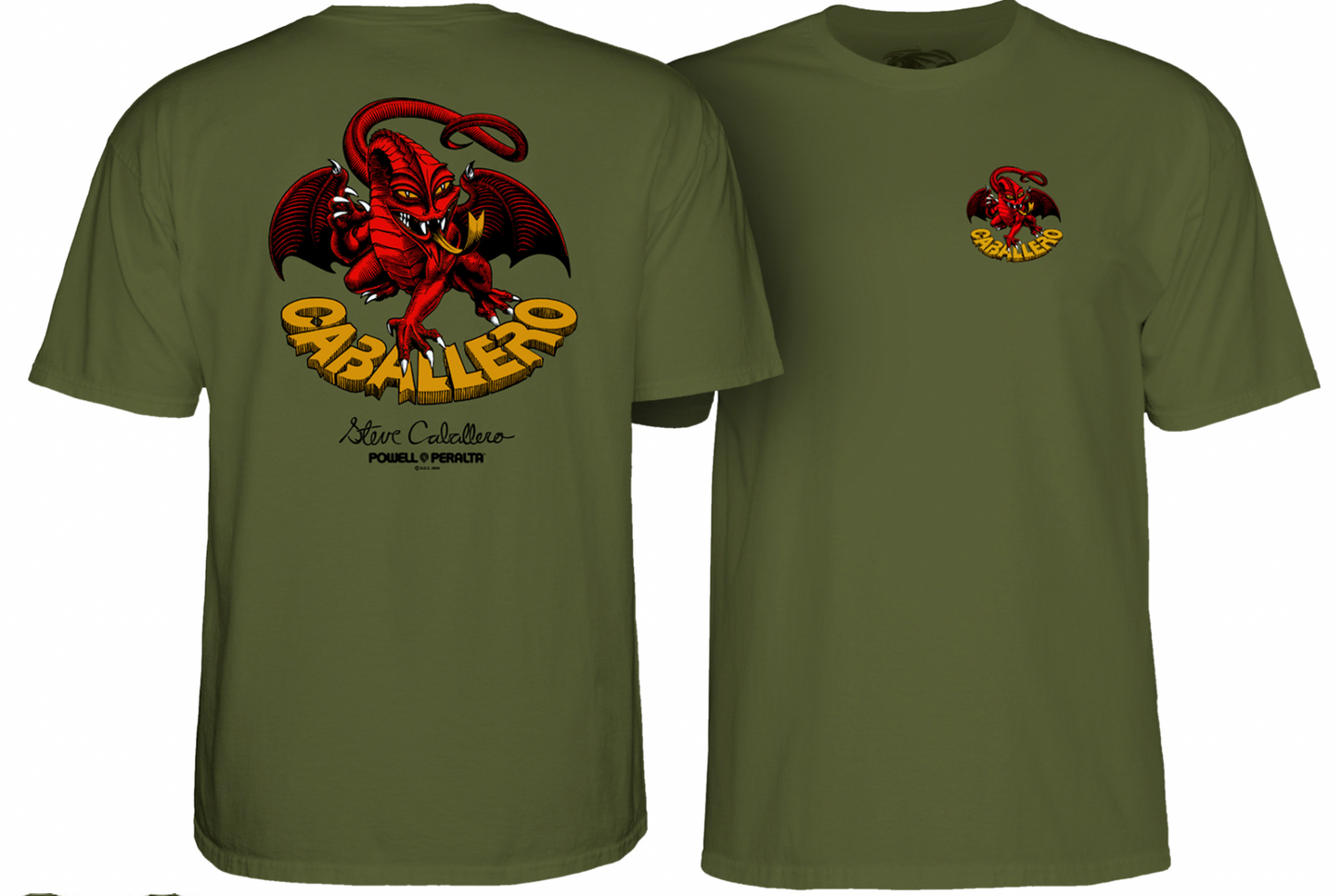 Powell Peralta Steve Caballero Dragon II T-Shirt Military Green