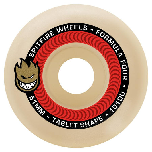 Spitfire F4 101 Tablets Natural Wheels Natural Red Black graphic